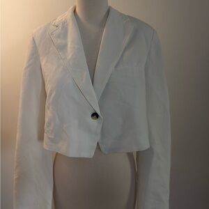 Zara Cream Cropped Blazer